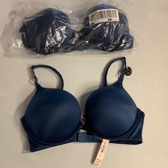 Victorias secret very sexy push up 32C Bombshell Bra Caspian Blue - Picture 1 of 3